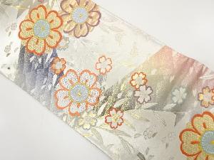 アンティーク　枝垂れ桜模様織り出し袋帯（材料）